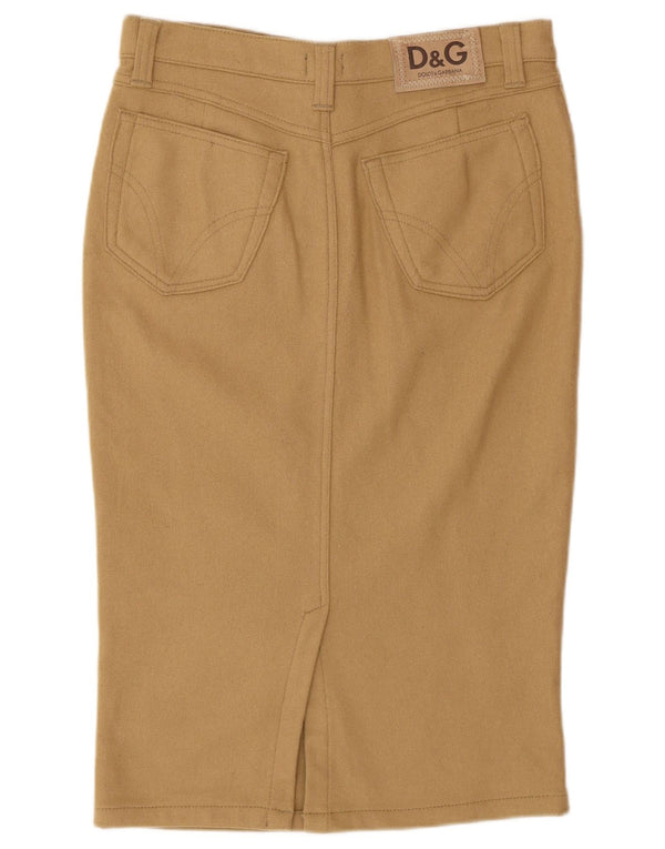Saia lápis feminina Dolce & Gabbana IT 44 médio W30 lã bege
