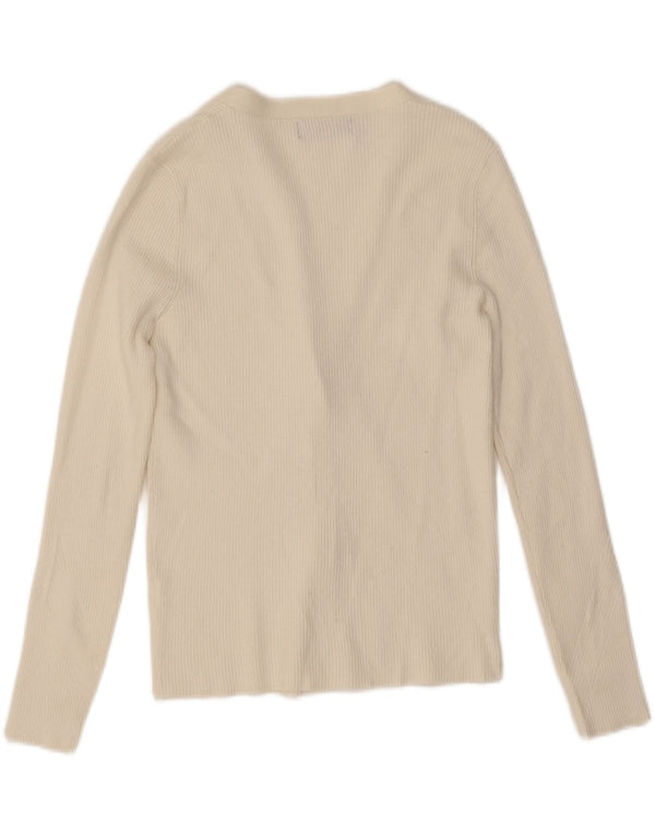 Suéter cardigã feminino Marks & Spencer UK 14 médio branco