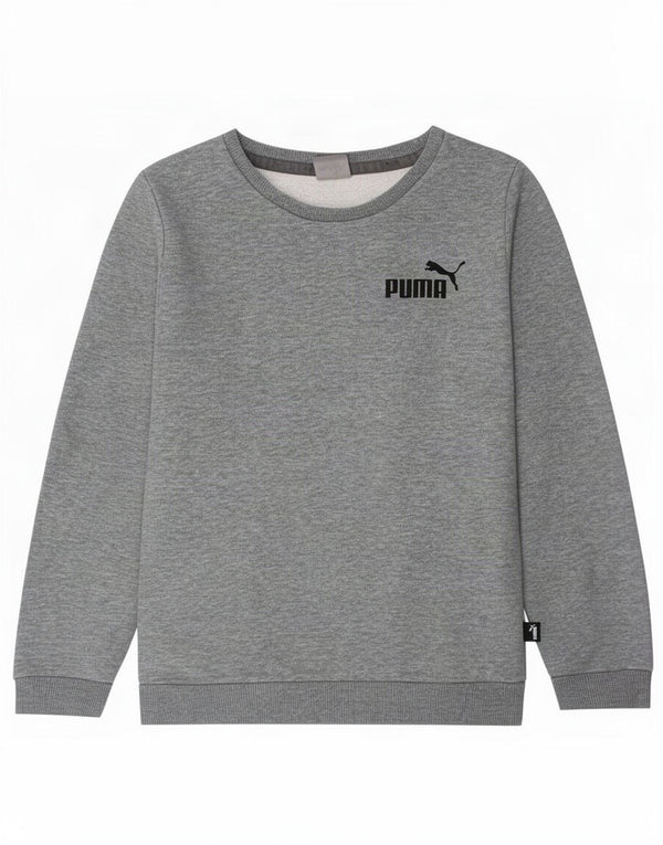 Moletom Puma Boys Jumper 7-8 anos cinza algodão manchado