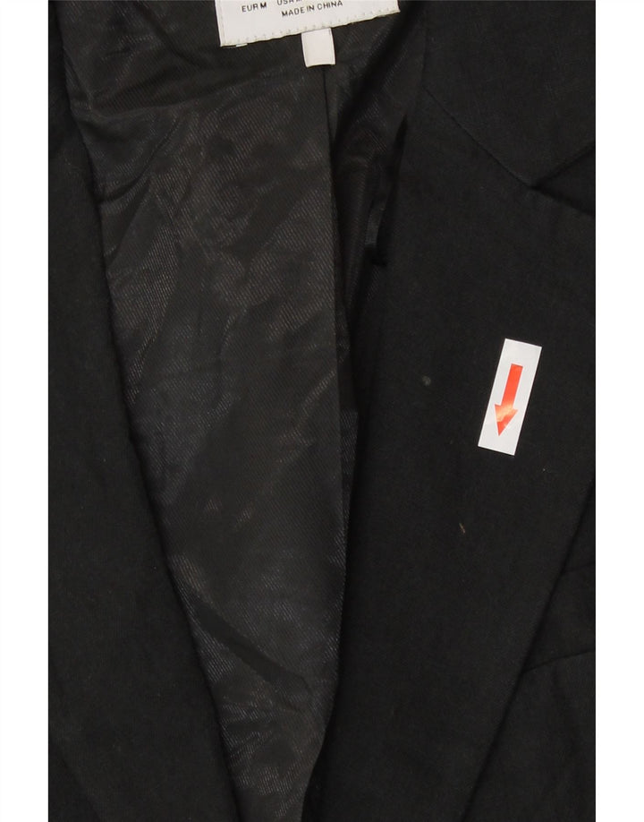 Jaqueta Bolero feminina de manga curta Zara UK 14 linho preto médio