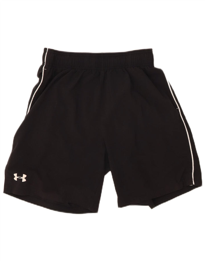 Shorts esportivos gráficos masculinos UNDER ARMOUR poliéster preto médio