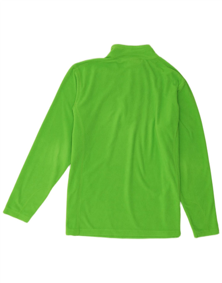 Suéter de lã Columbia masculino com zíper e gola grande poliéster verde