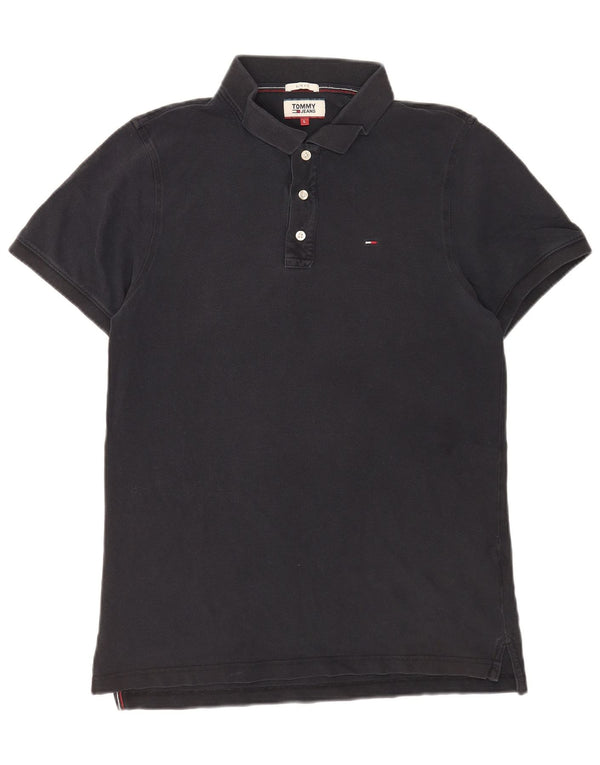 Camisa polo masculina Tommy Hilfiger Slim Fit grande algodão azul marinho