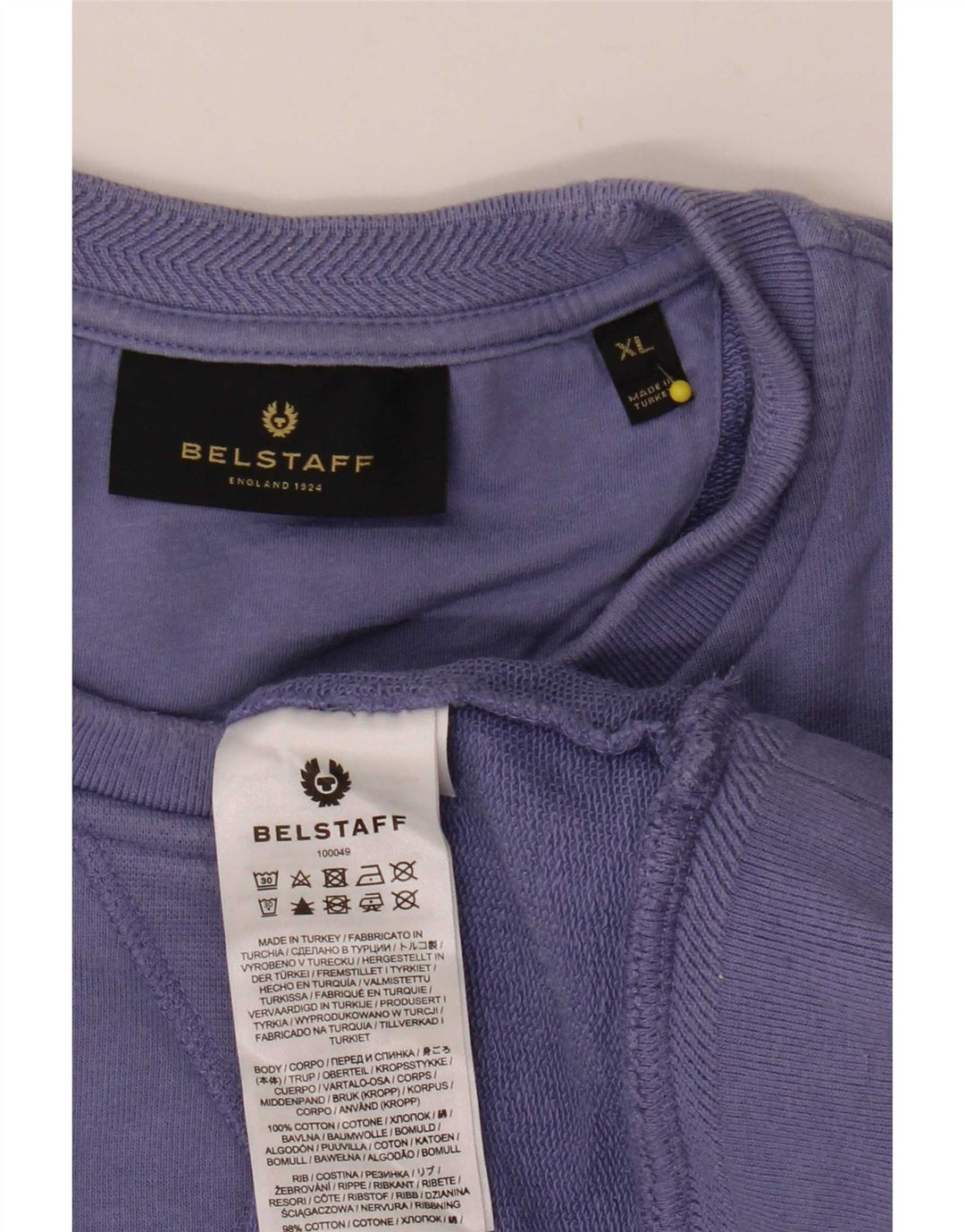 Belstaff moletom masculino jumper XL algodão roxo