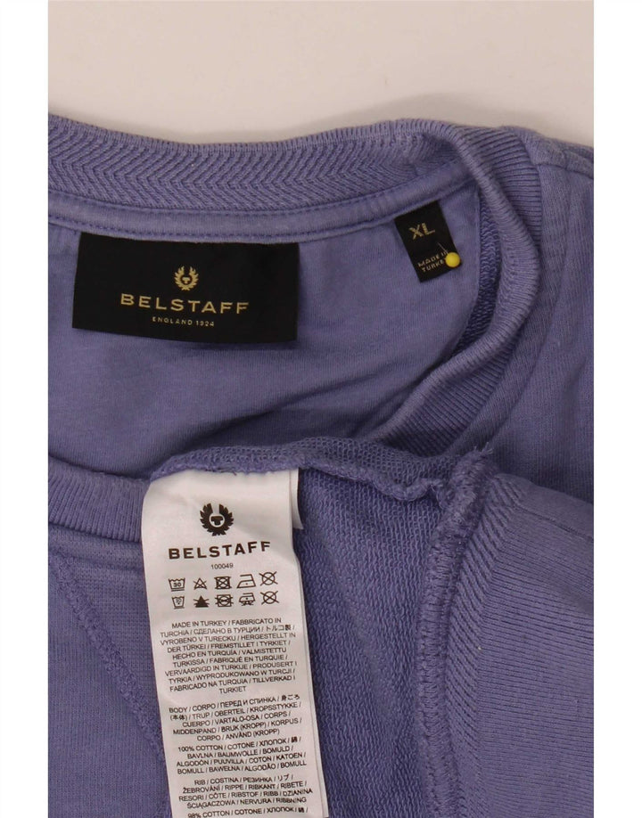 Belstaff moletom masculino jumper XL algodão roxo