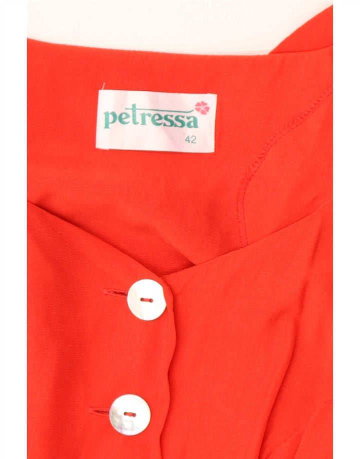 Vestido maxi feminino Petressa de manga curta IT 42 médio laranja