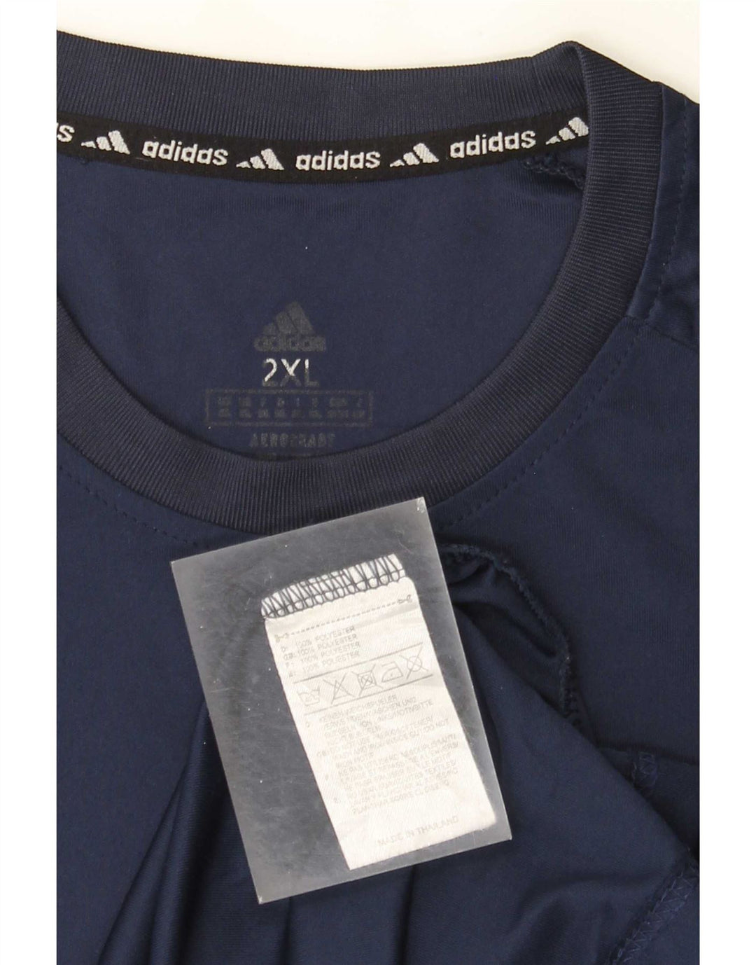 Adidas Mens Aeroready Camiseta Top 2XL Azul Marinho Poliéster