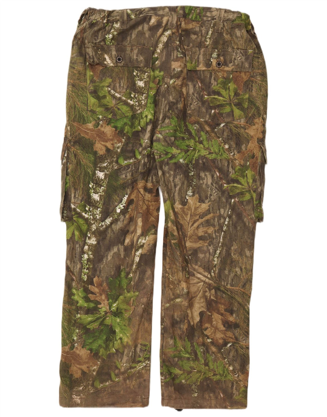 Calça cargo masculina reta MOSSY OAK W38 L31 algodão camuflado cáqui