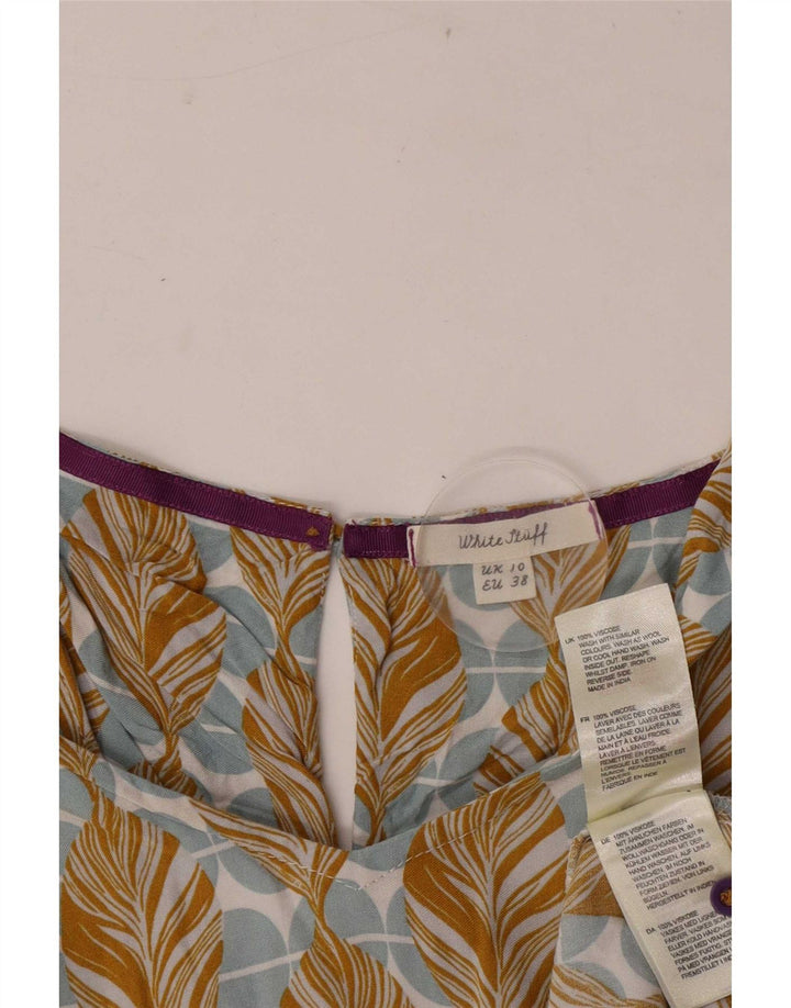 Blusa feminina manga 3/4 White Stuff UK 10 pequena floral multicolorida
