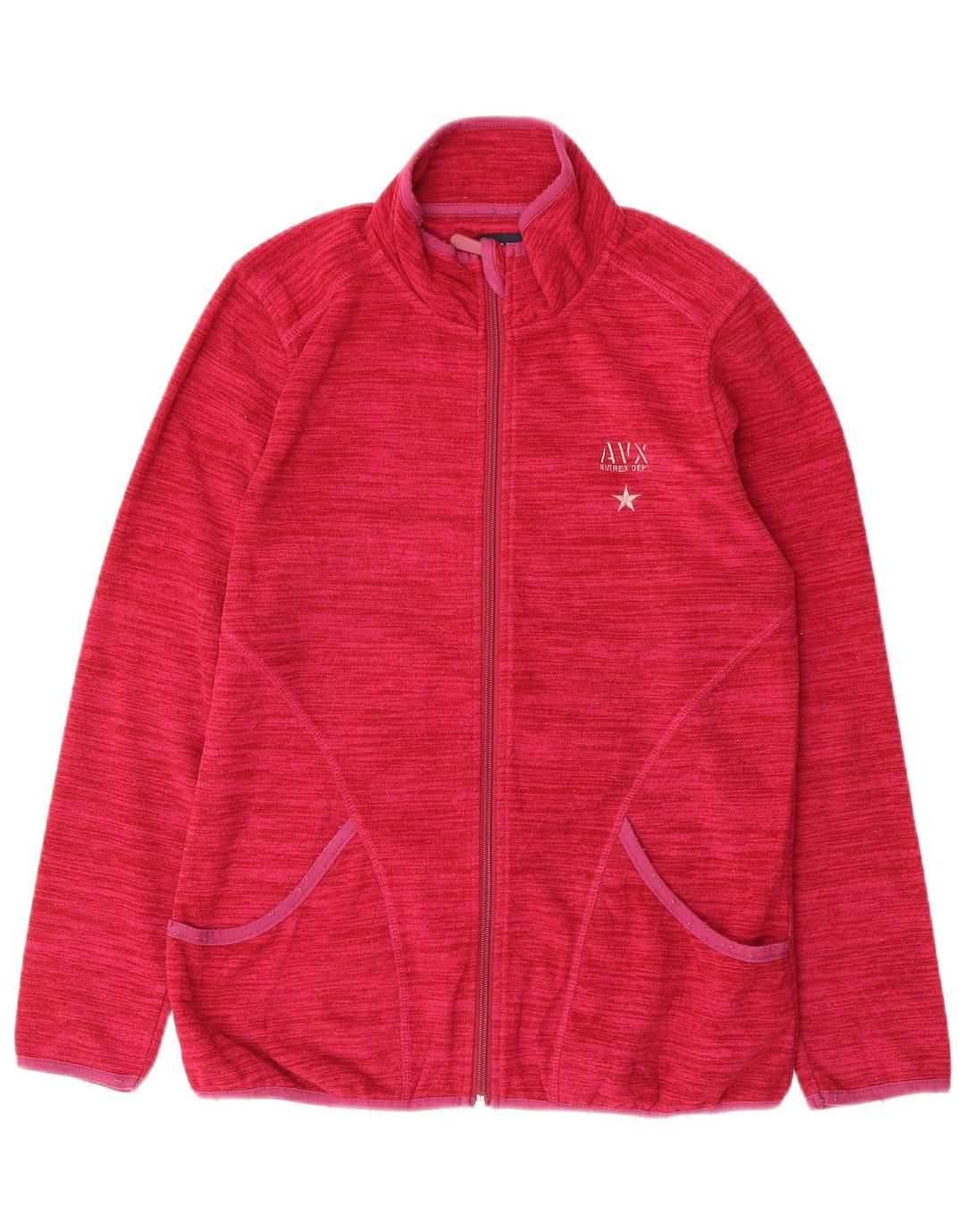 Jaqueta de lã feminina AVIREX Reino Unido 14 poliéster listrado rosa médio
