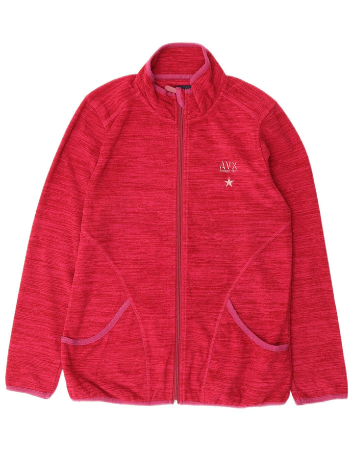 Jaqueta de lã feminina AVIREX Reino Unido 14 poliéster listrado rosa médio