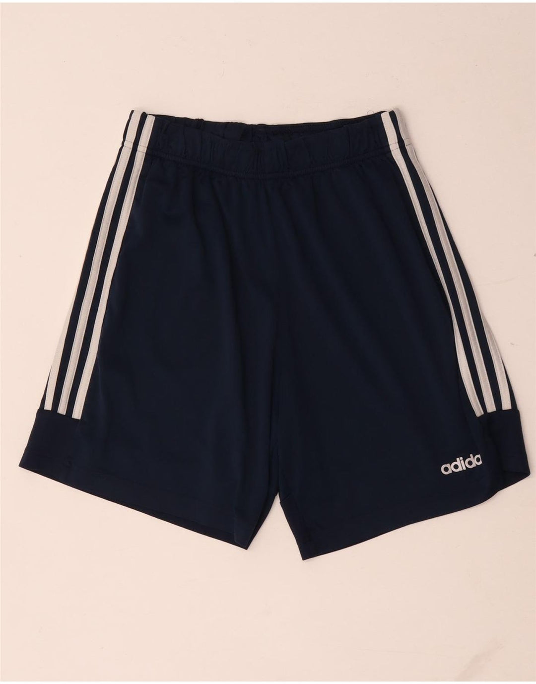 Shorts esportivos masculinos Adidas médio azul marinho poliéster