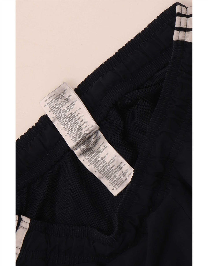Shorts esportivos masculinos Adidas pequenos poliéster azul marinho