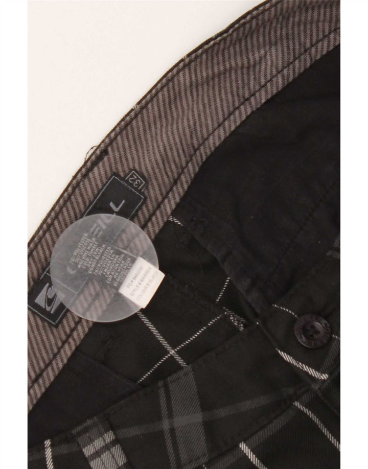 Shorts Chino feminino O'Neill W32 poliéster xadrez preto médio