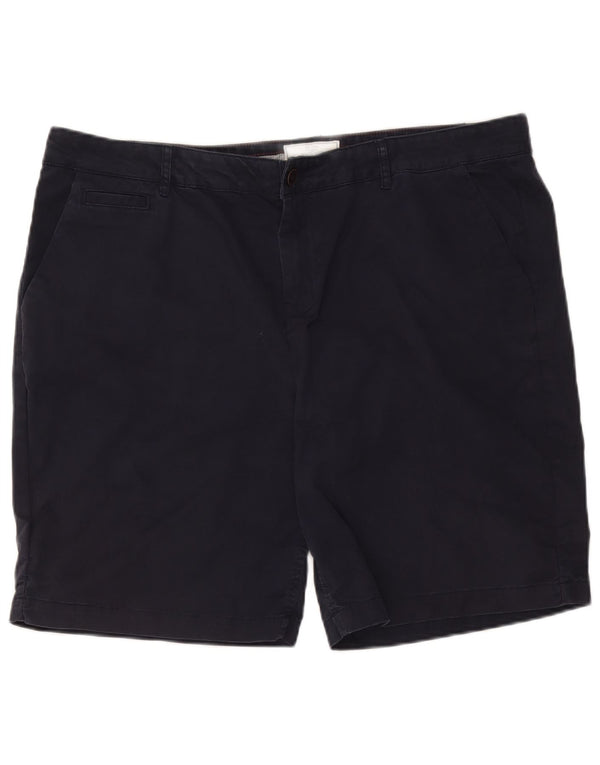 Bermuda feminina Fat Face UK 20 2XL W44 algodão azul marinho