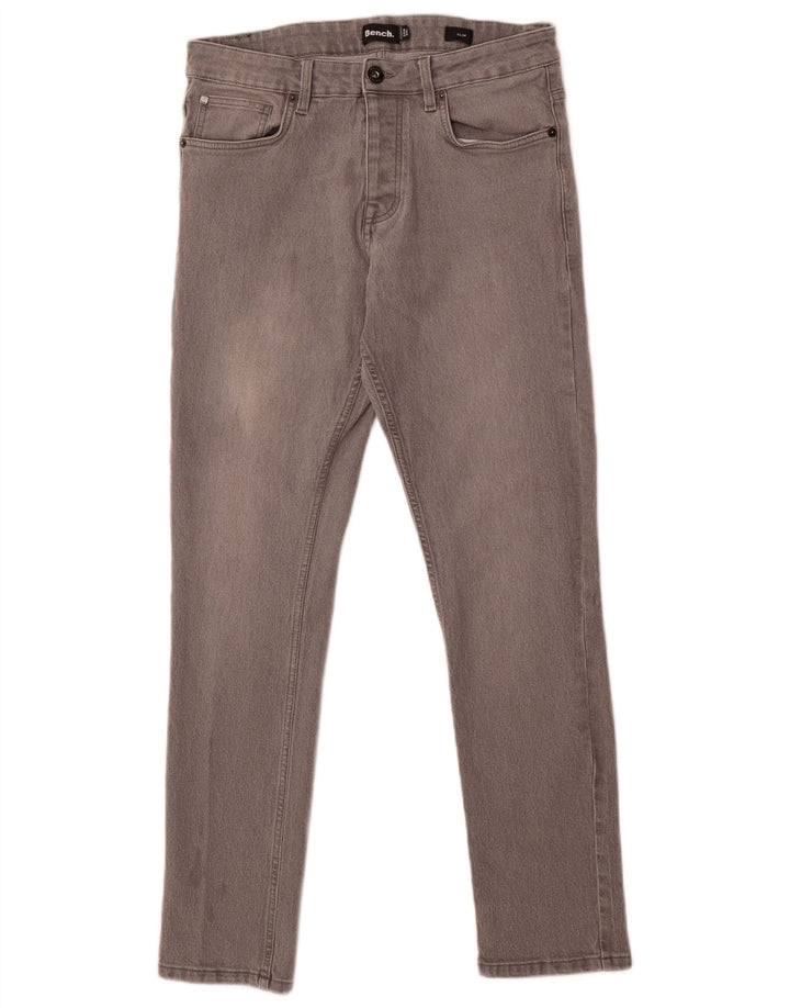 BENCH Masculino Slim Jeans W34 L32 Algodão Cinza