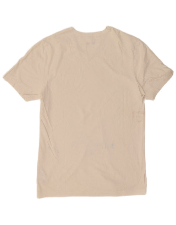 Hugo Boss Mens T-Shirt Top Pequeno Algodão Branco
