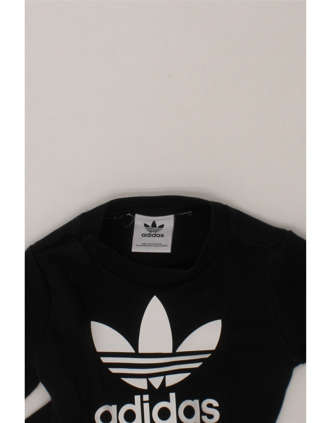ADIDAS Baby Boys Graphic Sweatshirt Jumper 3-6 Months Black Cotton Vintage Adidas and Second-Hand Adidas from Messina Hembry 