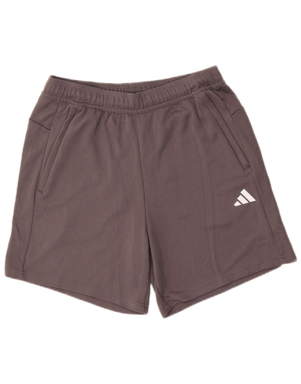 Shorts esportivos masculinos Adidas Aeroready Regular Fit grande poliéster cinza