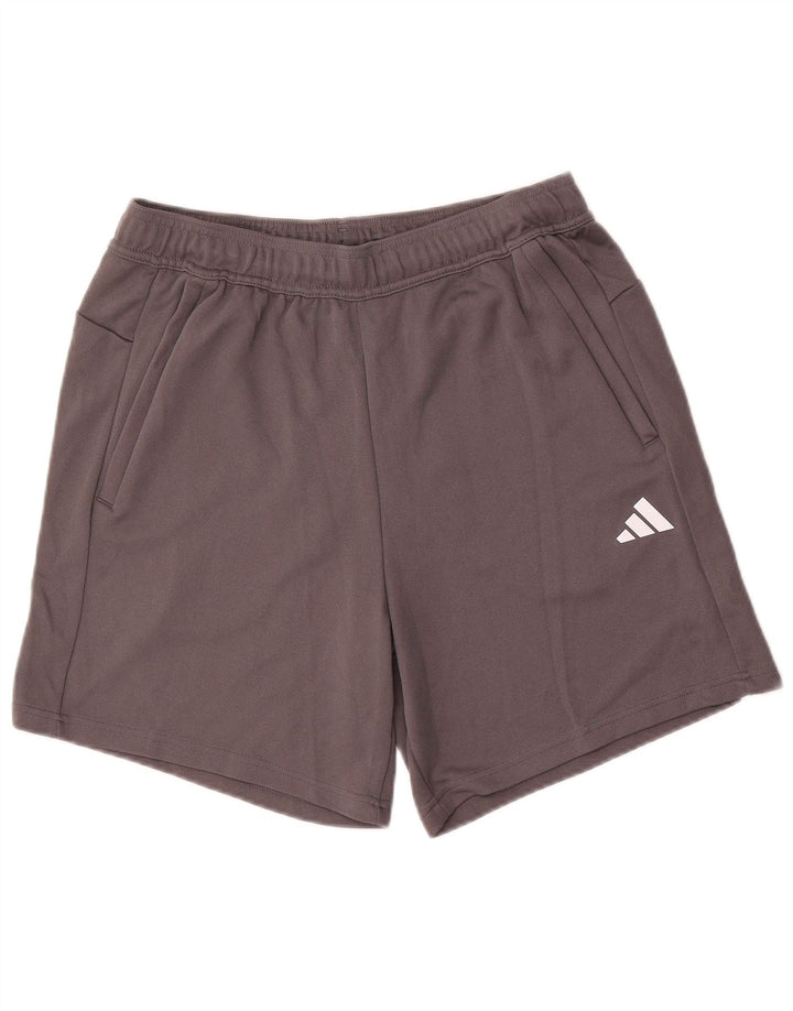 Shorts esportivos masculinos Adidas Aeroready Regular Fit grande poliéster cinza