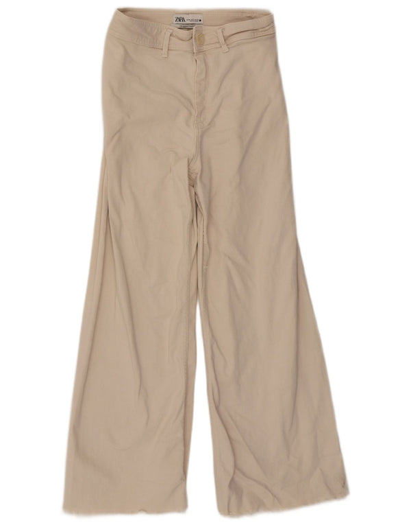 Zara Jeans feminino The Marine Straight EU 38 NSmall W28 L28 algodão bege