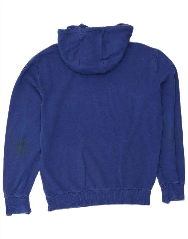 Suéter Ellesse masculino com capuz gráfico azul médio algodão