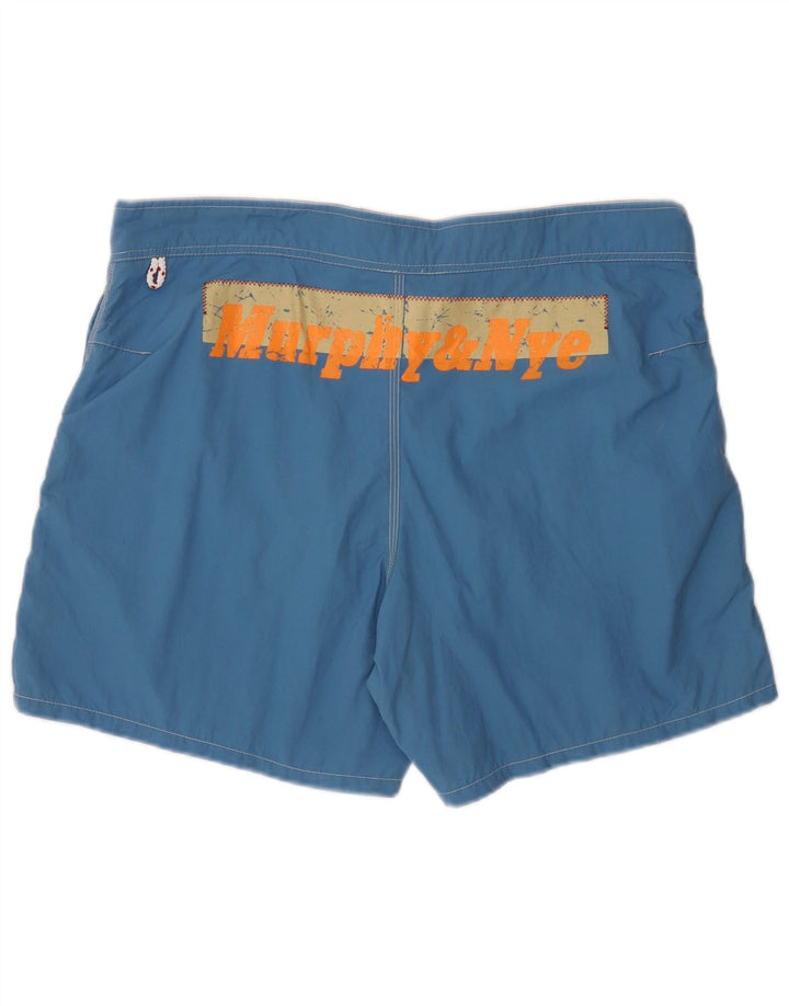 Murphy & Nye Shorts de natação masculino gráfico XL azul Colourblock poliamida