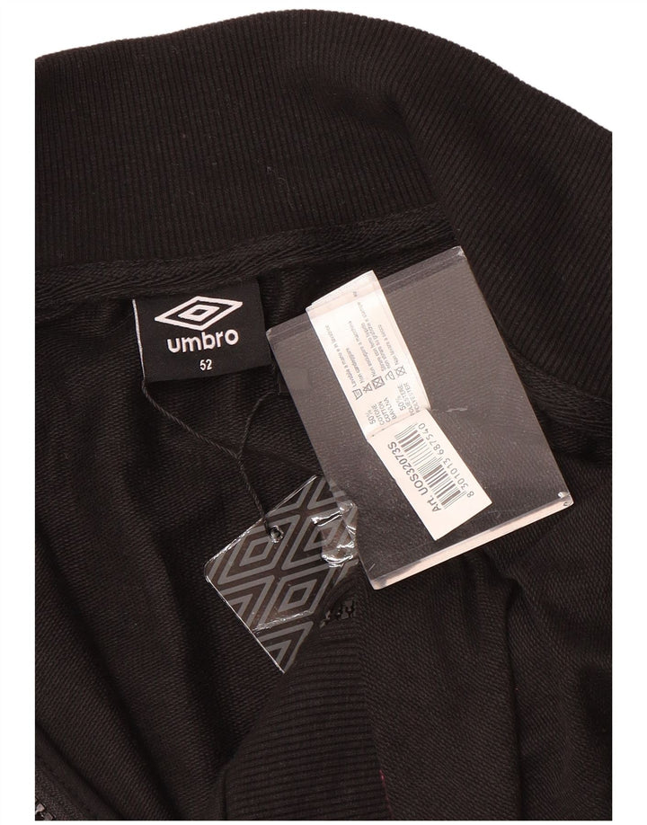 Umbro Mens Tracksuit Top Jacket IT 52 Grande Algodão Preto