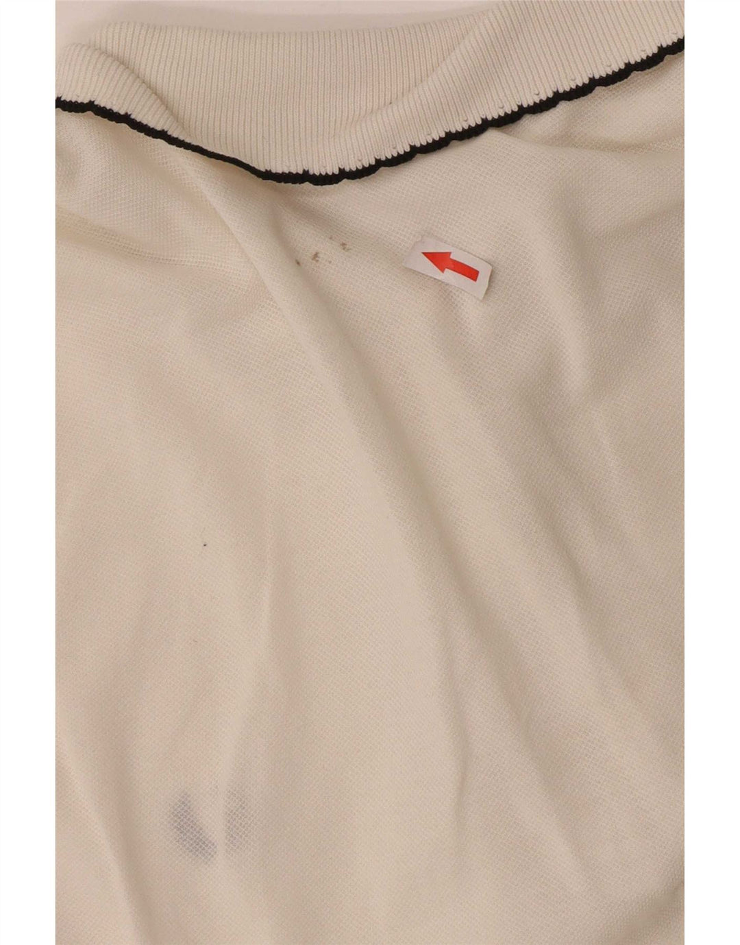 Camisa polo feminina Fred Perry UK 10 pequena algodão branco
