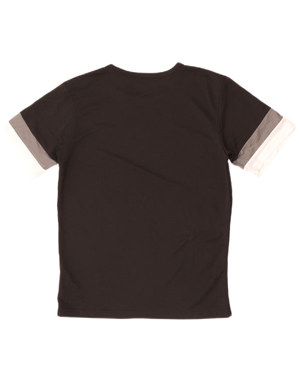Puma Camiseta Masculina Top Médio Preto Colorblock Poliéster