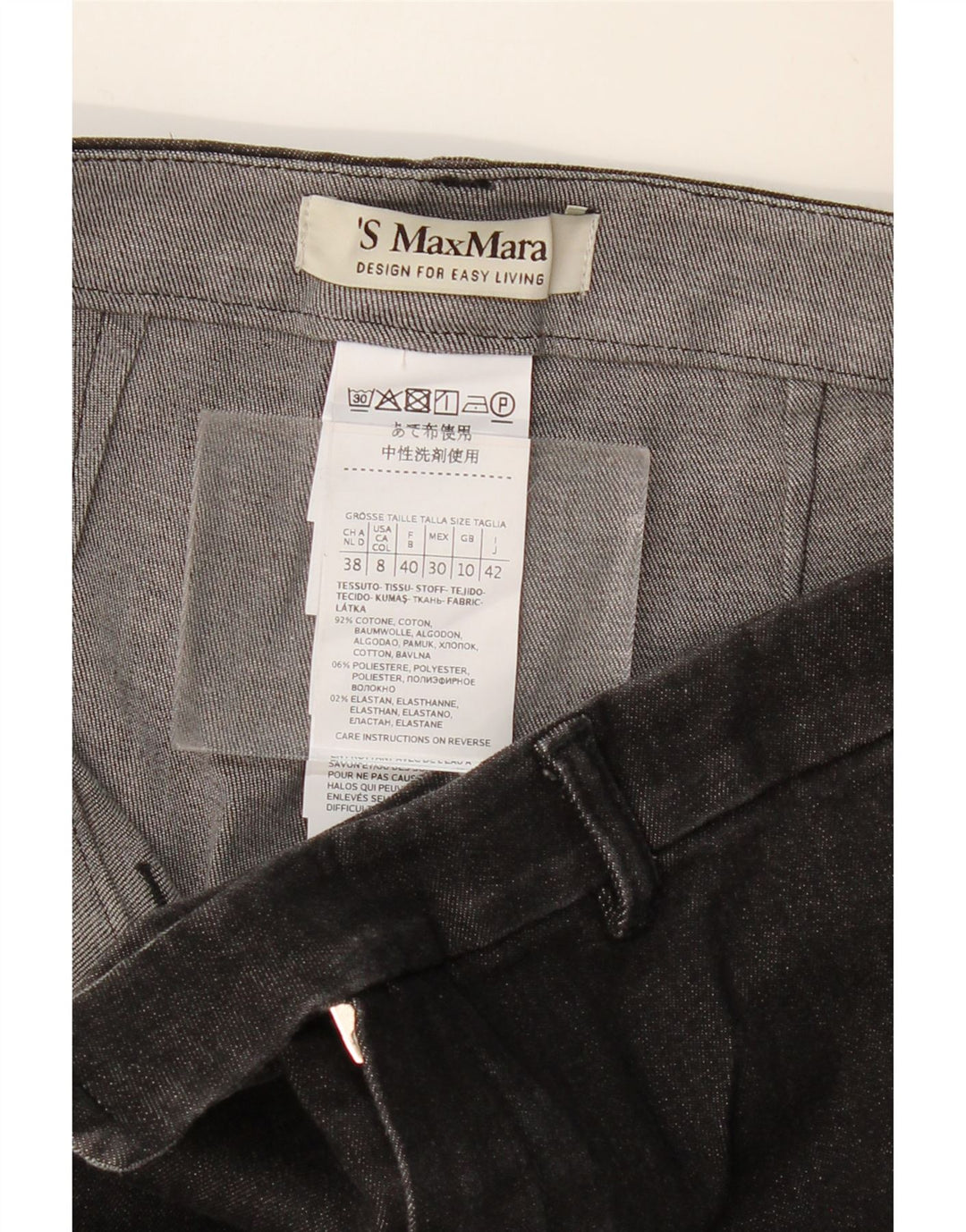 MAX MARA Jeans Bootcut Feminino Reino Unido 10 Pequeno W28 L28 Algodão Cinza