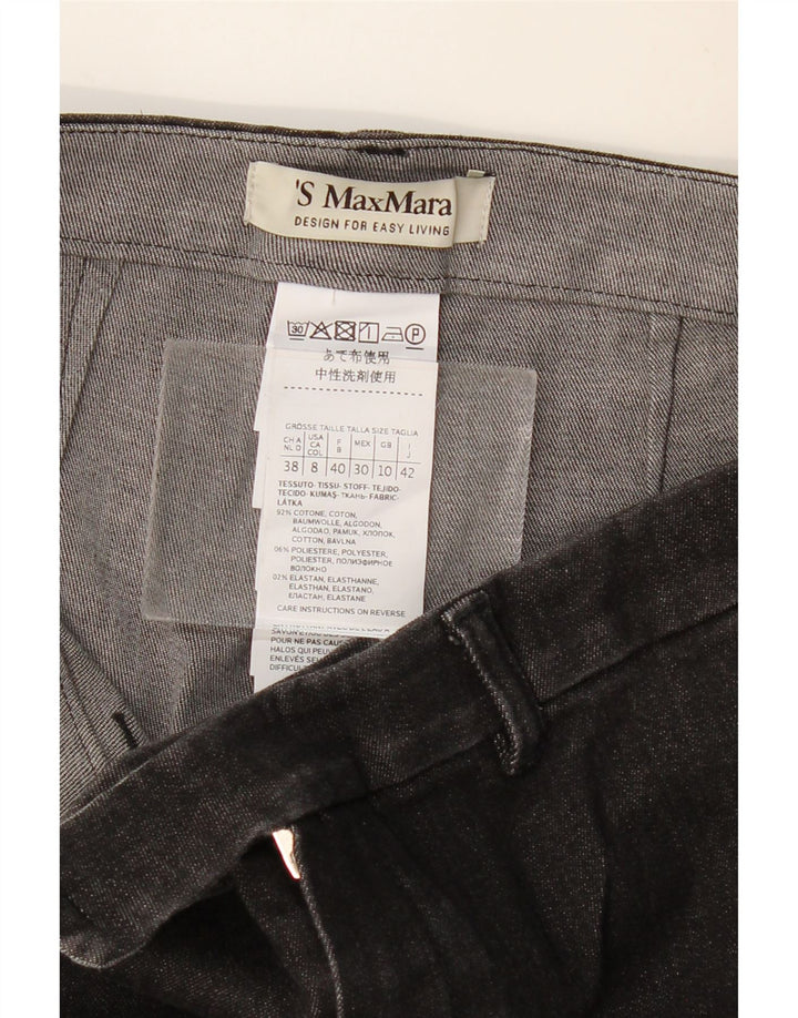 MAX MARA Jeans Bootcut Feminino Reino Unido 10 Pequeno W28 L28 Algodão Cinza