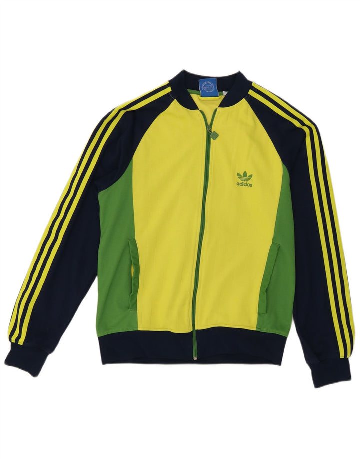 Adidas Mens Tracksuit Top Jacket Médio Multicolorido Colourblock Algodão