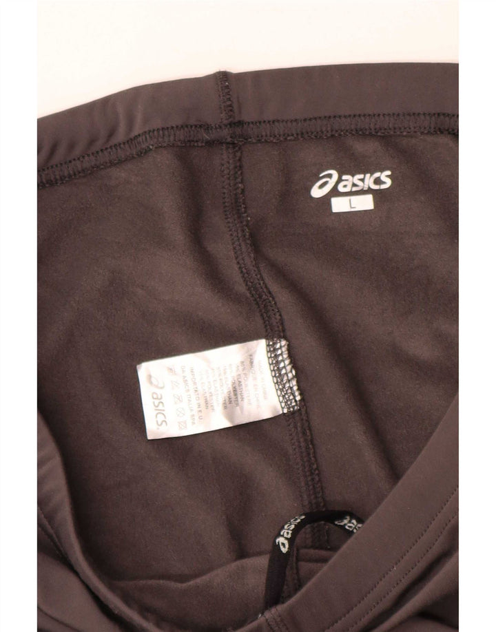 Asics Mens Leggings Grande Cinza Poliéster