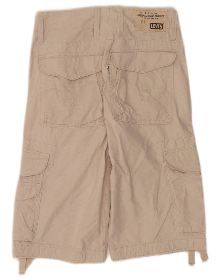Shorts cargo masculino Levi's W30 algodão bege médio