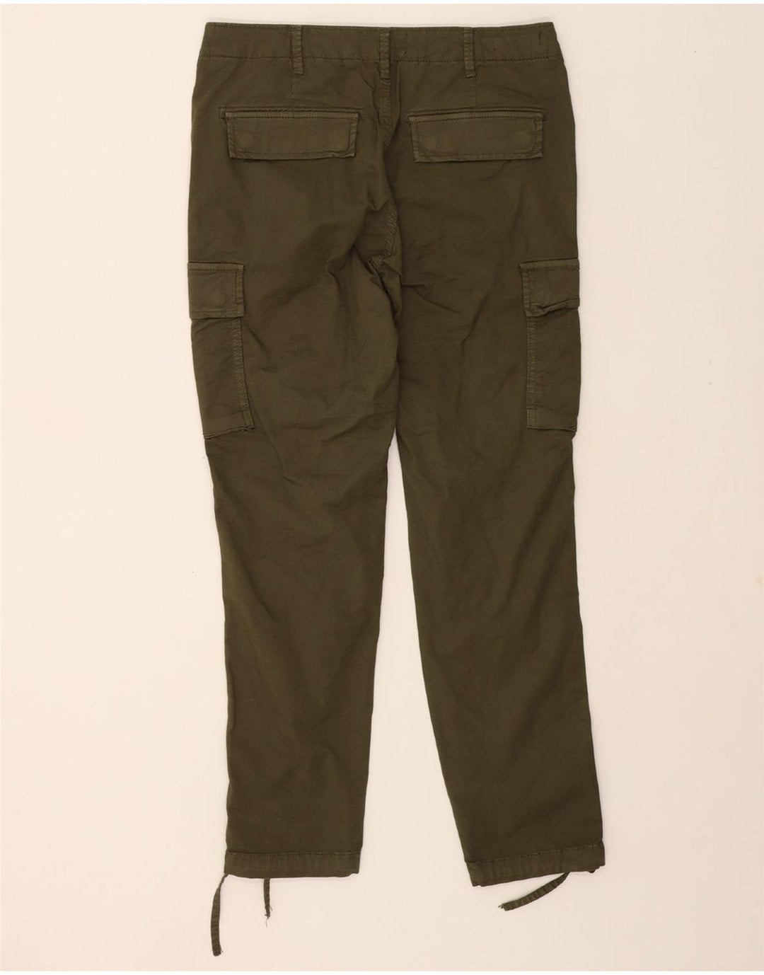 JACK & JONES Mens Straight Cargo Trousers W30 L28 Khaki Cotton Vintage Jack & Jones and Second-Hand Jack & Jones from Messina Hembry 