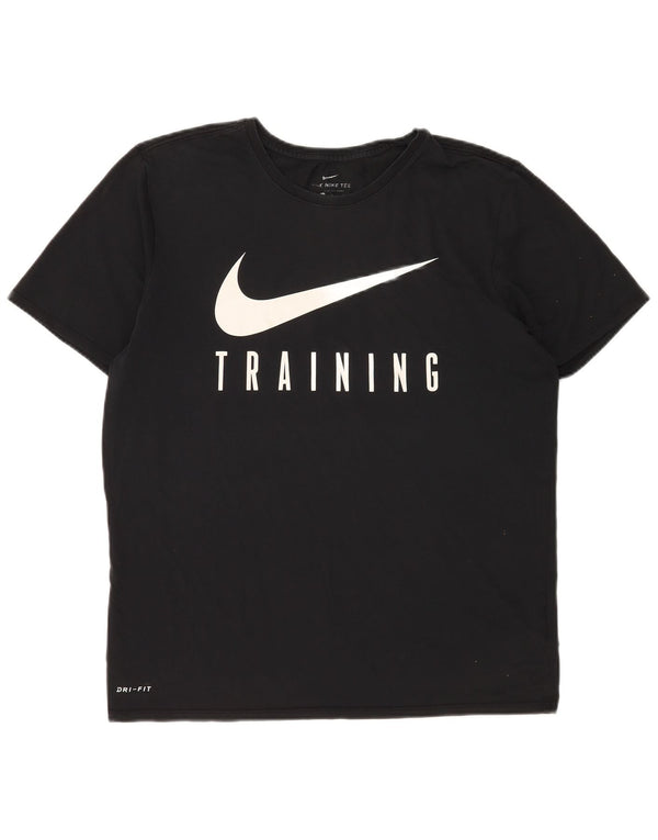 Camiseta Nike Masculina Dri Fit Graphic Top Grande Algodão Preto