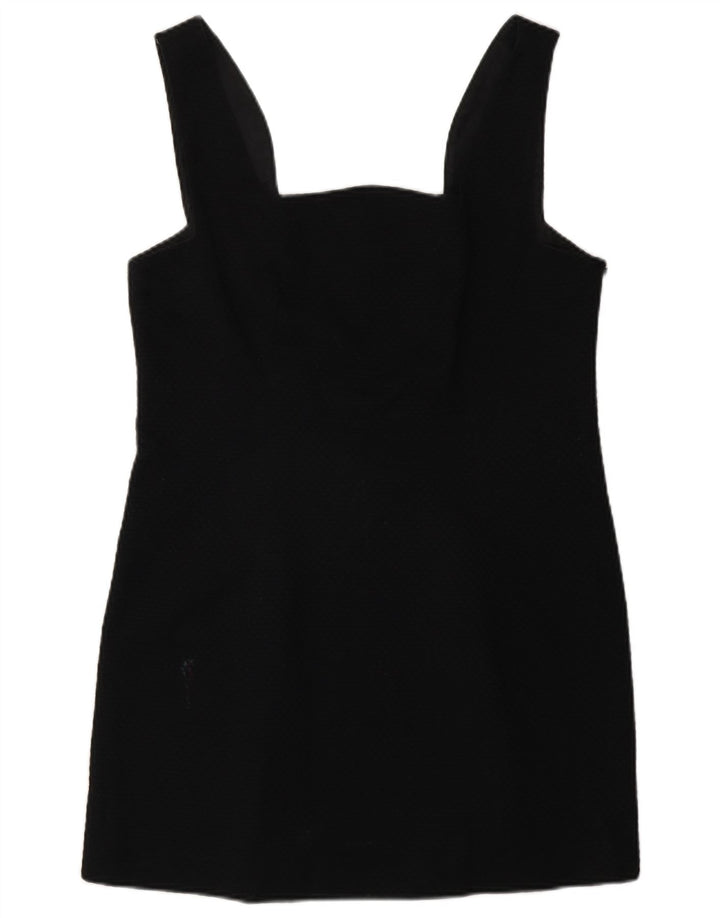 Versace vestido feminino sem mangas IT 46 grande algodão preto