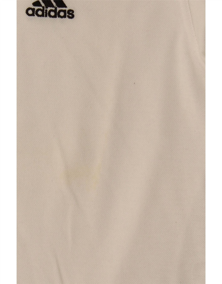 Camisa polo masculina Adidas grande algodão branco