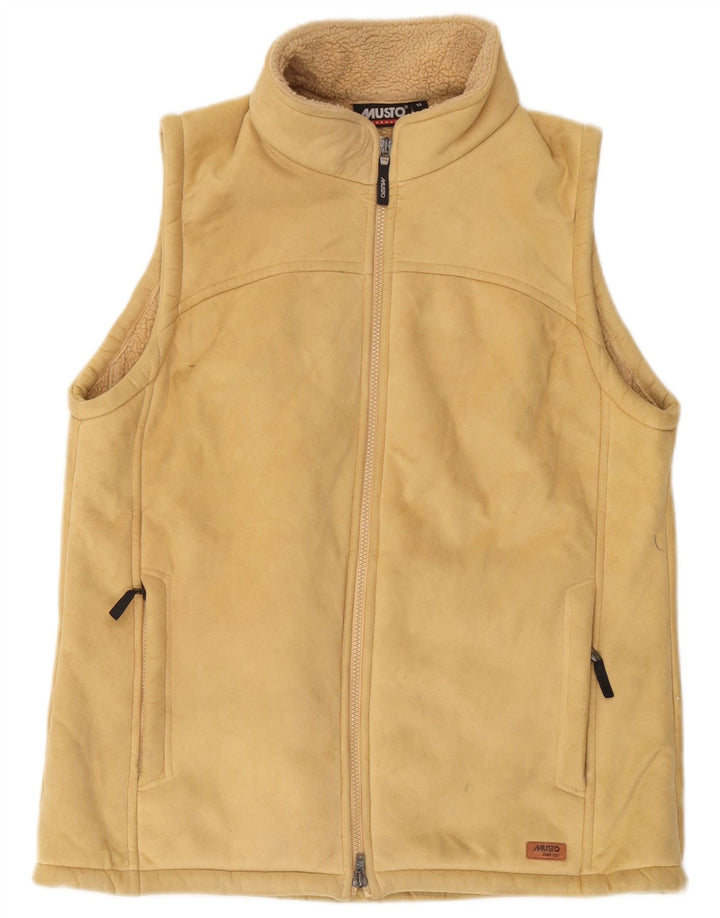 Musto Womens Sherpa Gilet UK 14 Grande Poliéster Bege