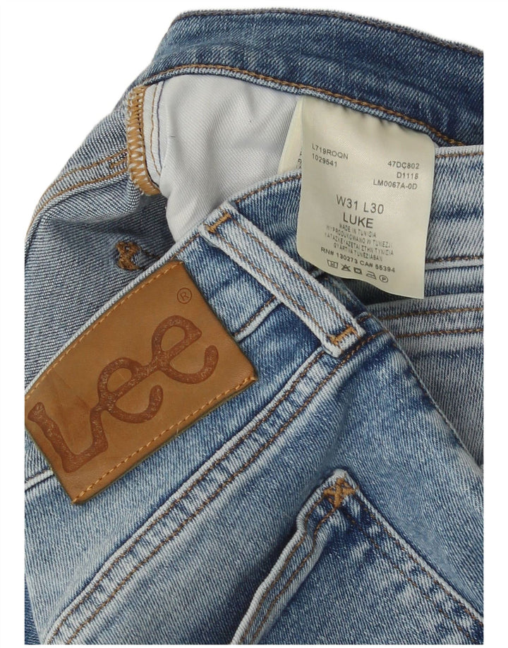 Lee Mens Luke Slim Jeans W31 L30 Azul Algodão