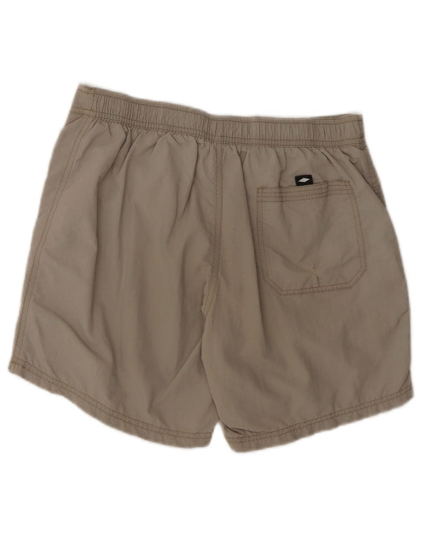 Bear Mens Natação Shorts Poliéster Colourblock Cinza Médio