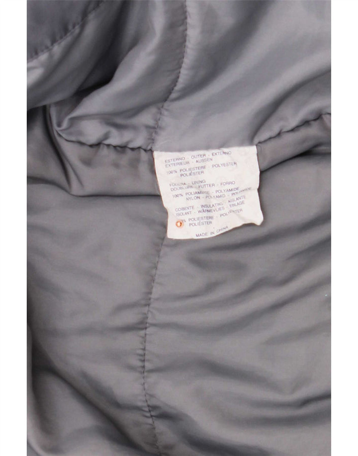 Jaqueta de esqui acolchoada masculina Sergio Tacchini UK 42 XL poliéster verde