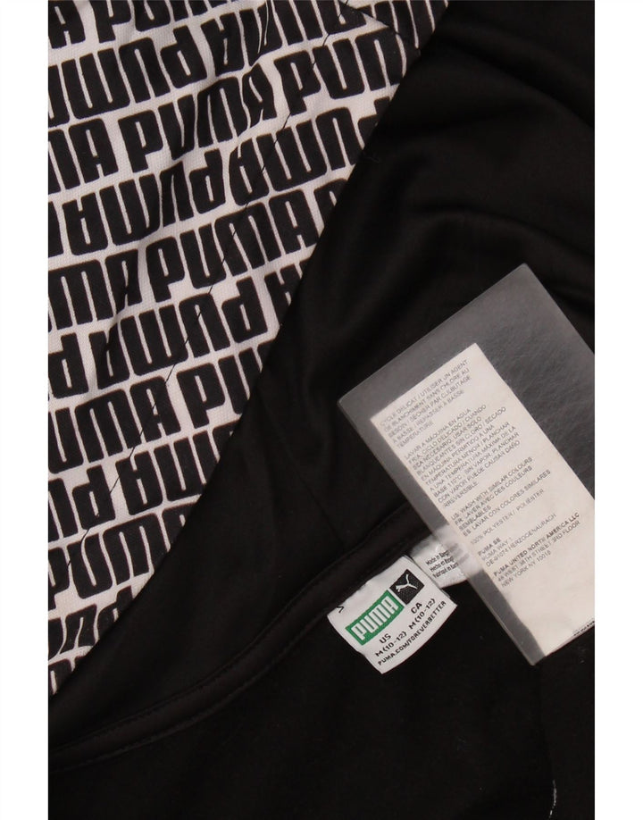 Suéter PUMA Boys Graphic Zip com capuz 10-11 anos médio preto poliéster