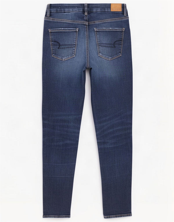 American Eagle Womens Skinny Jeans UK 14 Grande W30 L30 Azul Algodão
