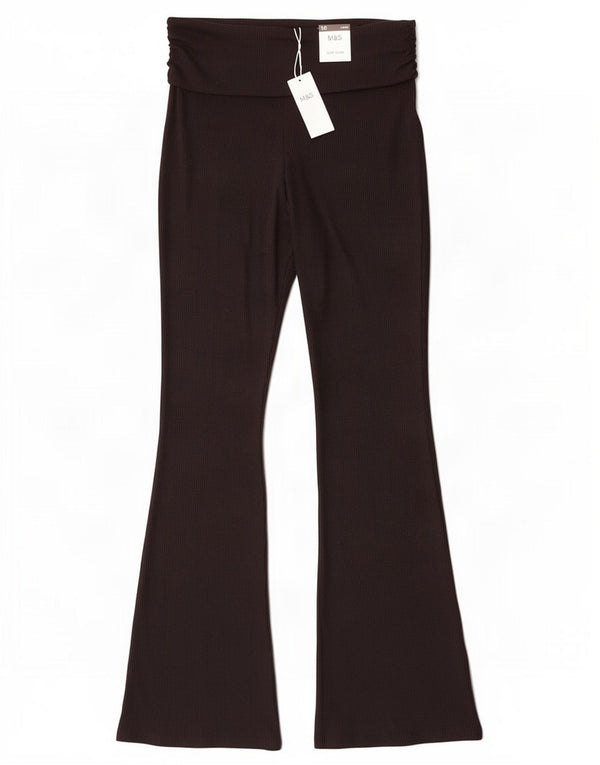 Leggings femininas Marks & Spencer para maternidade slim fit flare Reino Unido 16 grandes pretas