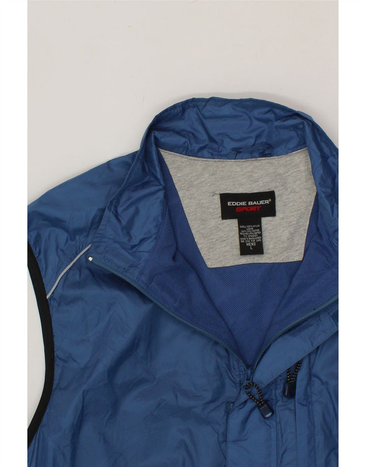 EDDIE BAUER Mens Gilet UK 40 Large Blue Nylon Vintage Eddie Bauer and Second-Hand Eddie Bauer from Messina Hembry 
