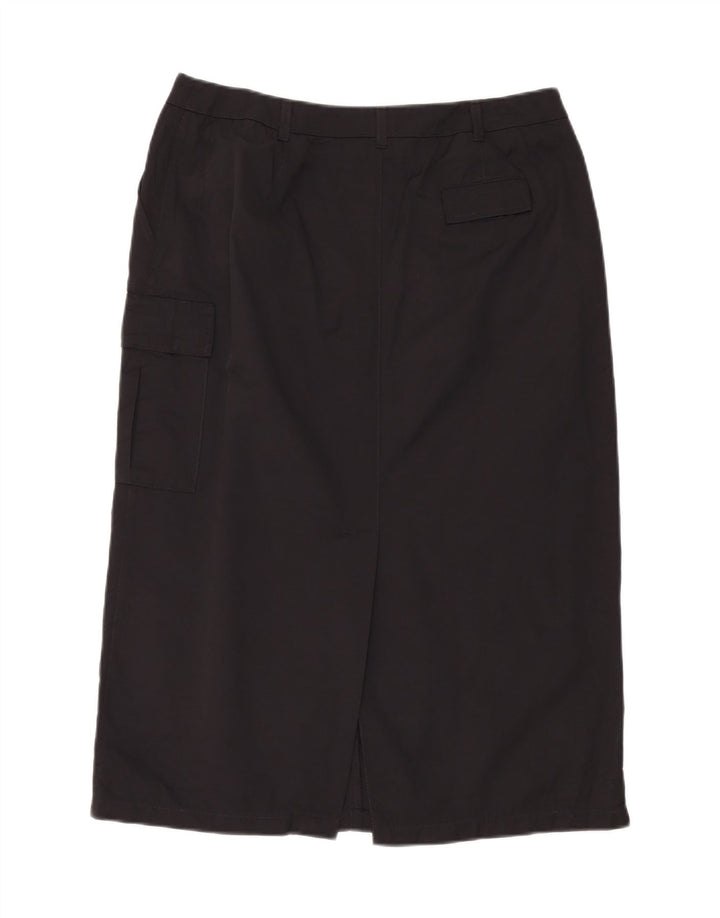 Saia cargo feminina vintage Midi W34 grande preta