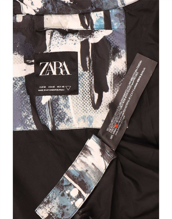Zara Jaqueta masculina acolchoada com capuz UK 38 camuflagem média multicolorida