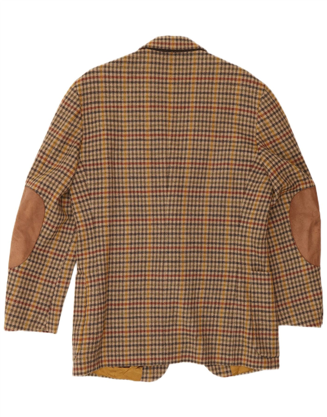 Jaqueta blazer masculina de 2 botões Henry Cottons IT 48 marrom médio houndstooth